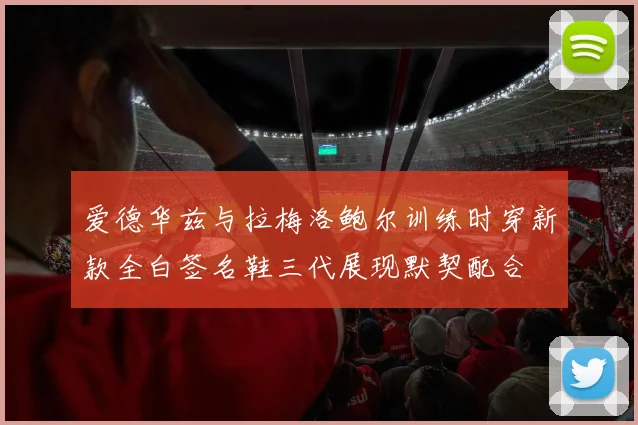 爱德华兹与拉梅洛鲍尔训练时穿新款全白签名鞋三代展现默契配合