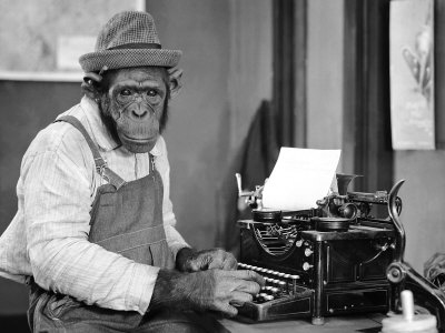 TYPEWRITING CHIMPANZEE